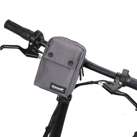 Rhinowalk Sacoche de Guidon de Vélo Sac de Rangement Multifonction Embrayage Étanche, Gris, Noir
