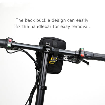 Rhinowalk Bicycle Handlebar Bag Multifunctional Storage Bag Waterproof Clutch, Gray, Black