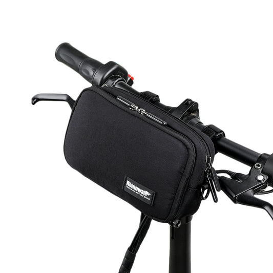 Rhinowalk X2011 Sacoche avant de vélo, sacoche de rangement pour guidon de vélo, sacoche de voyage pour les trajets quotidiens, sacoche suspendue, noir, gris
