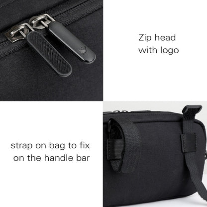 Rhinowalk X2011 Bike Front Bag Bicycle Storage Handlebar Bag Travel Commuting Hanging Bag, Black, Grey