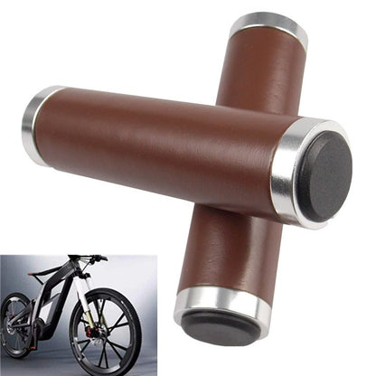 Poignée en Cuir Rétro pour Vélo, Housse de Guidon Confortable en Cuir de Vachette pour VTT, HG005 Ordinaire, HG005B Exquis, HG006 Confortable