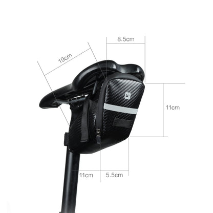 Rhinowalk Bicycle Tail Saddle Bag Waterproof Lightweight Mountain Bike Tool Bag Cycling Equipment, Carbon Fiber Black, Matte Black