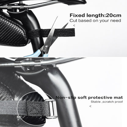Rhinowalk Bicycle Tail Saddle Bag Waterproof Lightweight Mountain Bike Tool Bag Cycling Equipment, Carbon Fiber Black, Matte Black