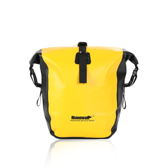 Rhinowalk Sacoche de porte-bagages de vélo entièrement étanche, équipement de cyclisme longue distance, jaune, noir