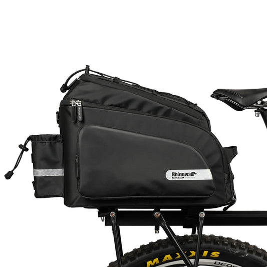 Rhinowalk Sacoche arrière de vélo, Sacoche de vélo de VTT étanche pour la moyenne et longue distance, noir intégral, noir vert