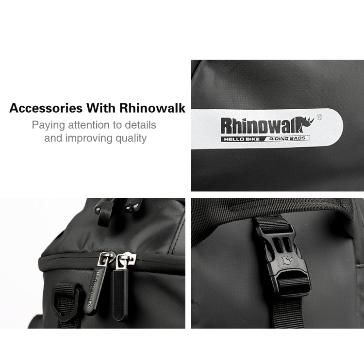 Rhinowalk Bike Rear Carrying Bag Mountain Bike Medium and Long-distance Riding Waterproof Bike Bag, Full Black, Black Green