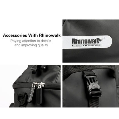 Rhinowalk Bike Rear Carrying Bag Mountain Bike Medium and Long-distance Riding Waterproof Bike Bag, Full Black, Black Green