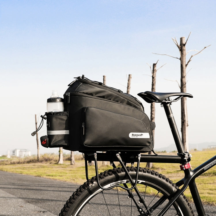 Rhinowalk Bike Rear Carrying Bag Mountain Bike Medium and Long-distance Riding Waterproof Bike Bag, Full Black, Black Green