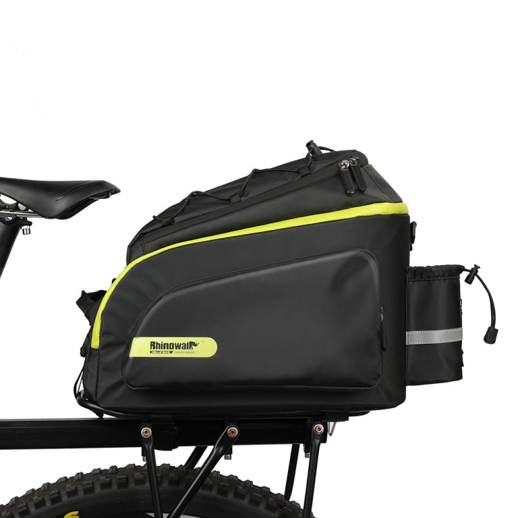 Rhinowalk Bike Rear Carrying Bag Mountain Bike Medium and Long-distance Riding Waterproof Bike Bag, Full Black, Black Green