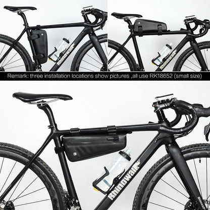 Rhinowalk Bicycle Front Beam Triangle Bag TPU Waterproof Mountain Road Bike Long-distance Riding Saddle Bag, Rhinowalk 2.2L Bicycle Front Beam Bag