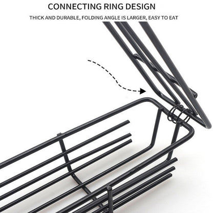 2 PCS Hot Dog Barbecue Cage Sausage Barbecue Clip Barbecue Clip Mesh Wooden Handle Barbecue Mesh Rack, Wood color, Red