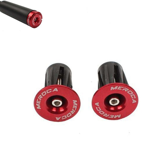 1 par de tapones de bloqueo de expansión para barra de bicicleta de montaña MEROCA, tapa de extremo de barra de bicicleta de carretera, color rojo.