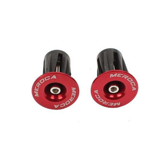 1 par de tapones de bloqueo de expansión para barra de bicicleta de montaña MEROCA, tapa de extremo de barra de bicicleta de carretera, color rojo.