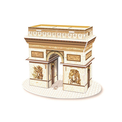 3 PCS 3D Puzzle Mini World Building Model Children Assembling Intellectual Toys, Burj Al Arab, Eiffel Tower, Empire State Building, Dutch Windmills, Mayan Pyramid, Notre Dame de Paris, Sydney Bridge, Sydney Opera House, Leaning Tower of Pisa           ...