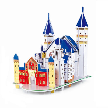 3 PCS 3D Puzzle Mini World Building Model Children Assembling Intellectual Toys, Burj Al Arab, Eiffel Tower, Empire State Building, Dutch Windmills, Mayan Pyramid, Notre Dame de Paris, Sydney Bridge, Sydney Opera House, Leaning Tower of Pisa           ...