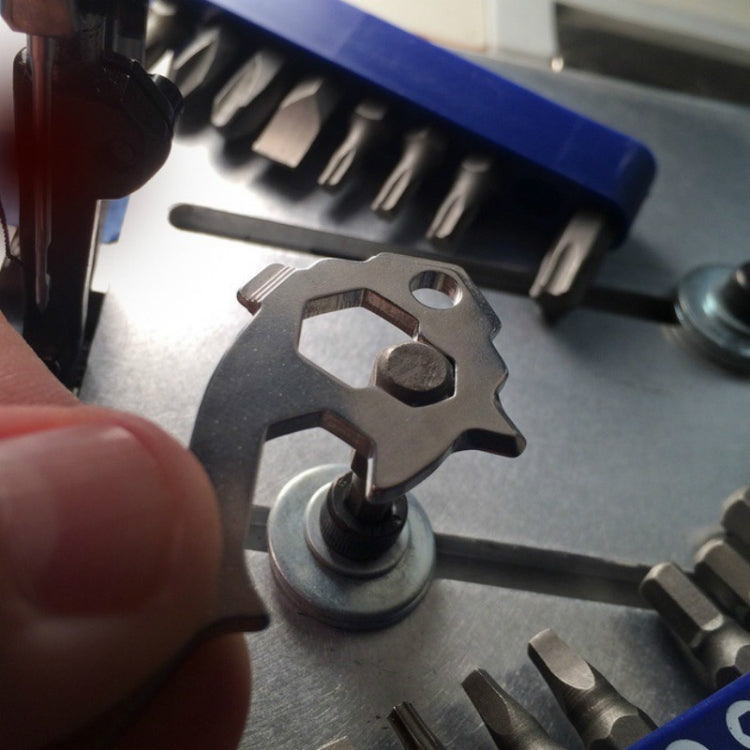 20 in 1 Multi-function EDC Tool Key Ring Bottle Opener Screwdriver Multi-purpose Outdoor Mini Tool