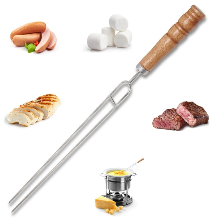 Stainless Steel Barbecue Skewers Barbecue Fork U-shaped Barbecue Fork, Spec: 6pcs + 2  Sweeps, 6 PCS and 2 sweeps in color box, 6 PCS, 4 PCS