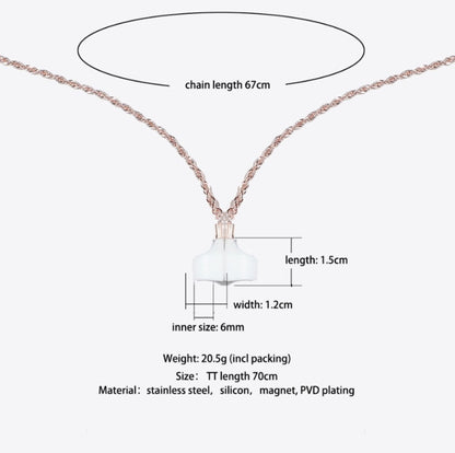 AIRPODS Wireless Headset Anti-lost Chain Strong Magnetic Sleeve Titanium Steel Stainless Steel Color Retention Anti-lost Necklace, Golden, Rose Gold, Black Gold, Steel Color