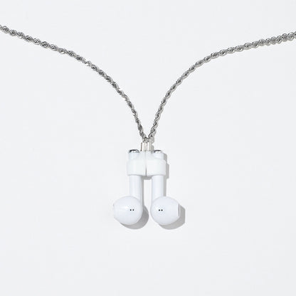 AIRPODS Wireless Headset Anti-lost Chain Strong Magnetic Sleeve Titanium Steel Stainless Steel Color Retention Anti-lost Necklace, Golden, Rose Gold, Black Gold, Steel Color