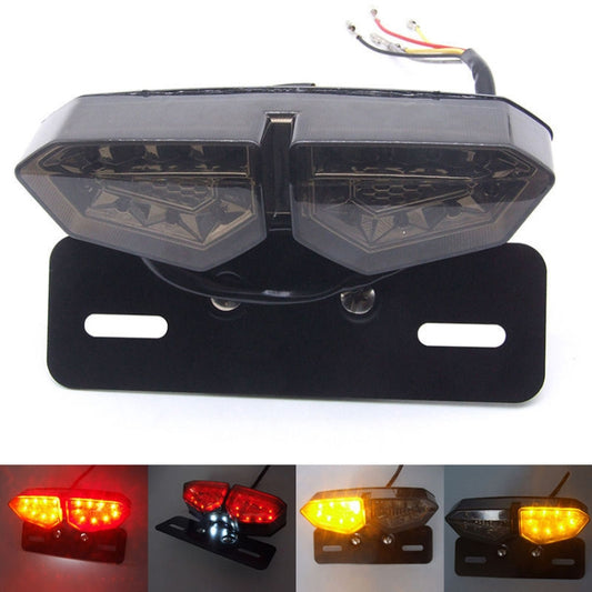 Feu arrière de moto multifonction modifié à LED avec feux stop et clignotants intégrés, feu stop et clignotant intégrés