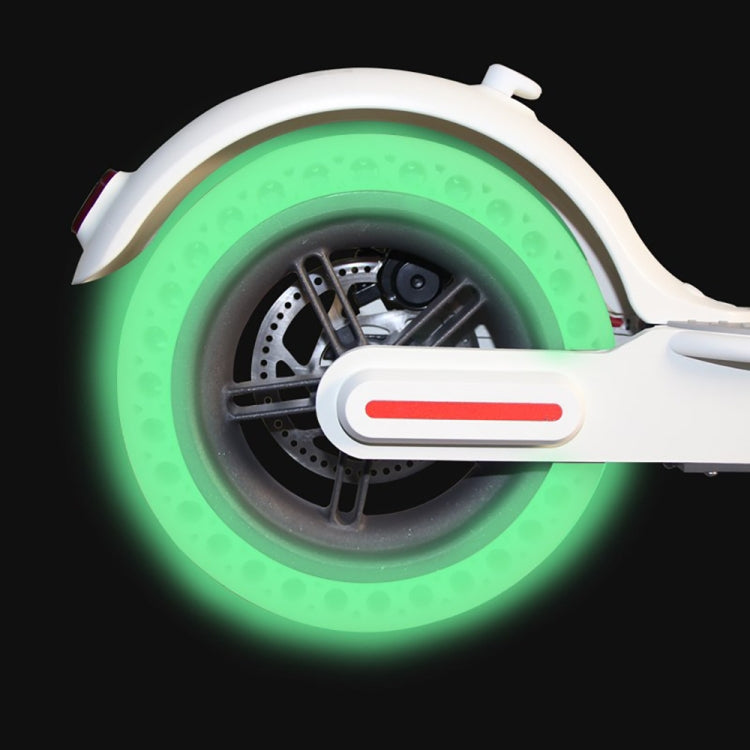 M0137 Für Xiaomi Mijia M365 Elektroroller Zubehör 8,5 Zoll stoßdämpfender Profil-Waben-Vollreifen, fluoreszierender Reifen, fluoreszierendes Grün, fluoreszierendes Blau