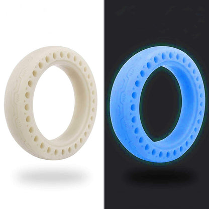 M0137 Für Xiaomi Mijia M365 Elektroroller Zubehör 8,5 Zoll stoßdämpfender Profil-Waben-Vollreifen, fluoreszierender Reifen, fluoreszierendes Grün, fluoreszierendes Blau