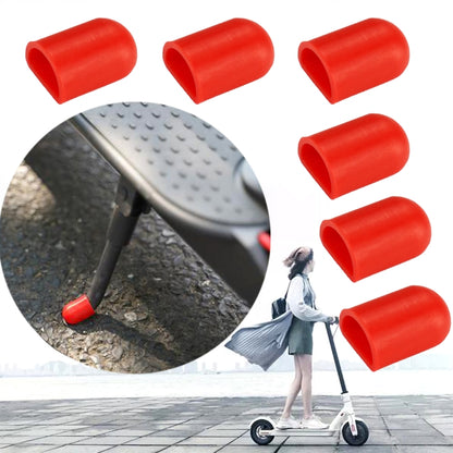6 PCS Für Xiaomi Mijia M365 Elektroroller Zubehör Stativ Fußstütze Silikonhülle, Schwarz, Rot