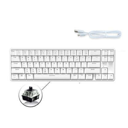 Ajazz K680T Mini USB Wired Dual-mode Charging 68-keys Laptop Bluetooth Mechanical Keyboard, Cable Length: 1.6m, Green Shaft, Black Shaft, Tea Shaft, Red Shaft
