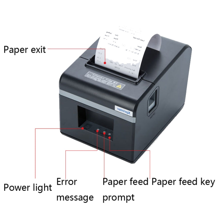 Xprinter XP-N160II Thermal Ticket Printing Machine Bluetooth Receipt Printer, EU Plug
