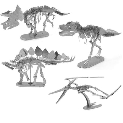 Modèle 3D en métal à assembler, puzzle dinosaure, squelette de Tyrannosaure