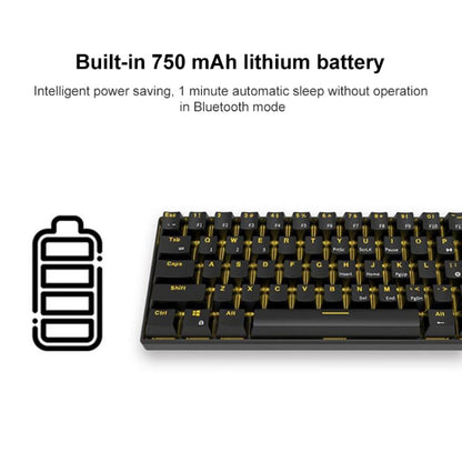 RK61 61 Keys Bluetooth / Wireless Dual Modes Tablet Mobile Gaming Mechanical Keyboard, Cable Length: 1.5m, Green Shaft, Red Shaft, Tea Shaft