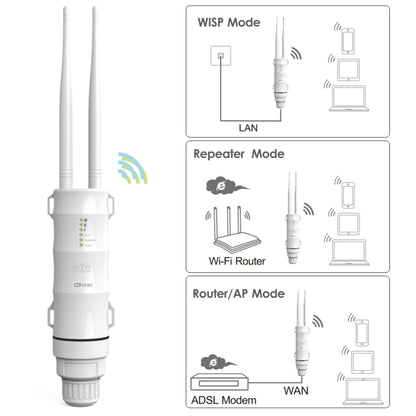 WAVLINK AC600 AP 2.4G/5G Dual Frequency Outdoor High Power Repeater, US Plug, UK Plug