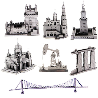 3 PIÈCES Modèle de construction 3D en métal Puzzle jouet DIY, Opéra de Sydney