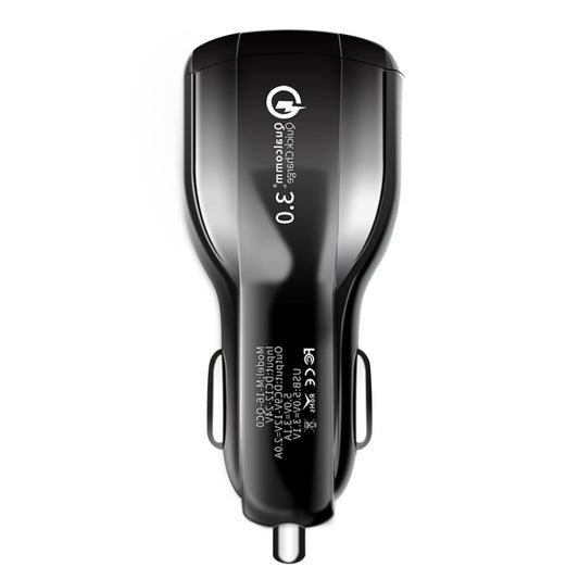2 PCS Chargeur de voiture QC3.0+3.1A Double USB 6A Halo Bouteille de vin Charge rapide, Noir élégant, Blanc classique