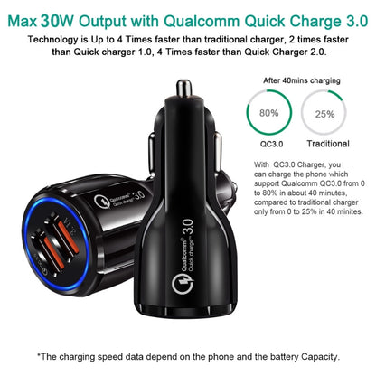 2 PCS QC3.0+3.1A Car Charger Dual USB 6A Halo Wine Bottle Fast Charge Car Charger, Elegant Black, Classic White
