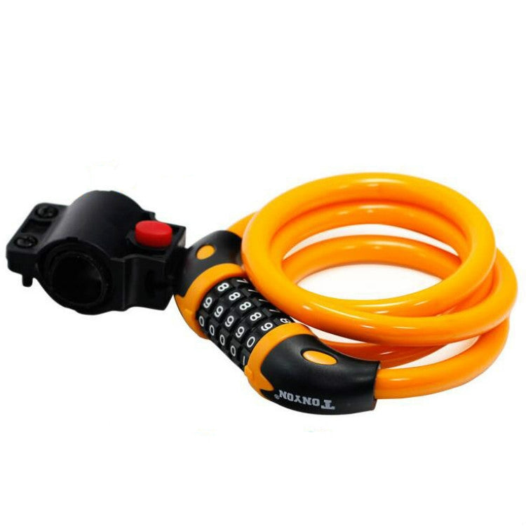 TONYON TY566 Bicycle Lock Five-digit Code Lock Mountain Bike Bar Wire Lock Single Rim Lock, TONYON TY566(Blue), TONYON TY566(Green), TONYON TY566Orange), TONYON TY566(Black)
