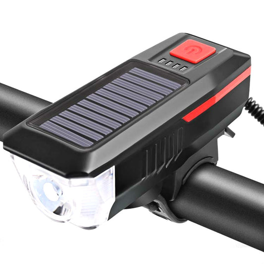 Klaxon de phare solaire de vélo, feu avant USB pour équitation nocturne, équipement de vélo, lampe torche éblouissante, rouge, vert, bleu, orange