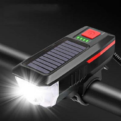 Klaxon de phare solaire de vélo, feu avant USB pour équitation nocturne, équipement de vélo, lampe torche éblouissante, rouge, vert, bleu, orange