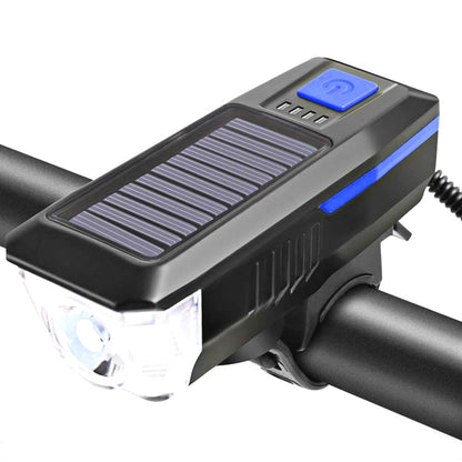 Klaxon de phare solaire de vélo, feu avant USB pour équitation nocturne, équipement de vélo, lampe torche éblouissante, rouge, vert, bleu, orange