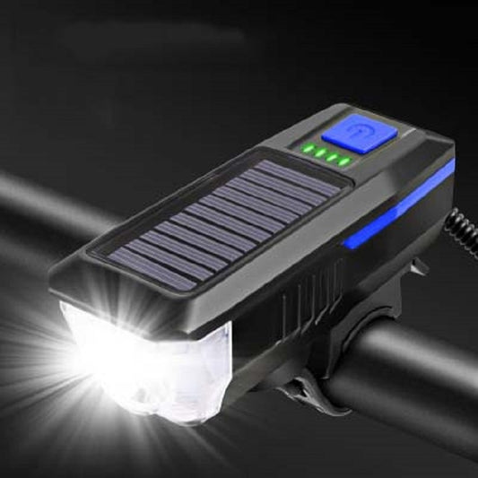Klaxon de phare solaire de vélo, feu avant USB pour équitation nocturne, équipement de vélo, lampe torche éblouissante, rouge, vert, bleu, orange