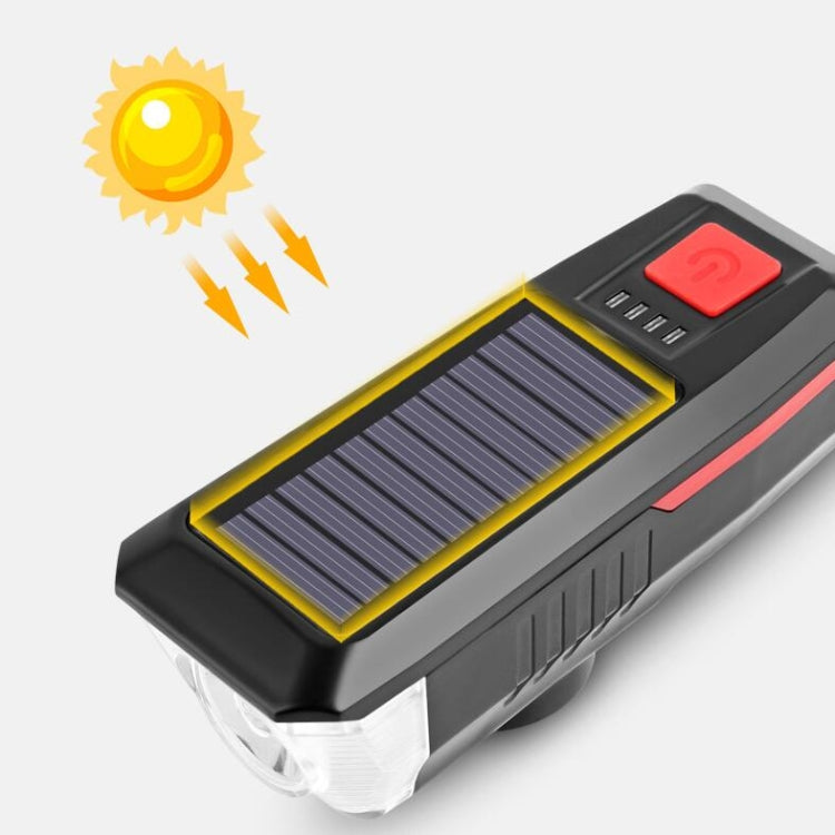 Klaxon de phare solaire de vélo, feu avant USB pour équitation nocturne, équipement de vélo, lampe torche éblouissante, rouge, vert, bleu, orange