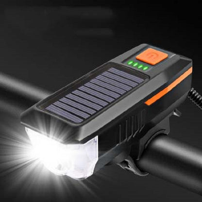 Klaxon de phare solaire de vélo, feu avant USB pour équitation nocturne, équipement de vélo, lampe torche éblouissante, rouge, vert, bleu, orange
