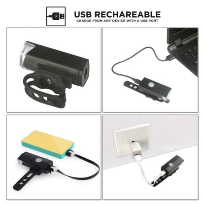 Phare de vélo USB rechargeable pour équipement de cyclisme, Lampe 2255 (blanc), Lampe 2255 + Feu arrière Ruby (blanc), Lampe 2255 + Feu arrière rouge 928 (blanc), Lampe 2255 + Feu arrière rouge 928 (noir)