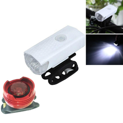 Phare de vélo USB rechargeable pour équipement de cyclisme, Lampe 2255 (blanc), Lampe 2255 + Feu arrière Ruby (blanc), Lampe 2255 + Feu arrière rouge 928 (blanc), Lampe 2255 + Feu arrière rouge 928 (noir)