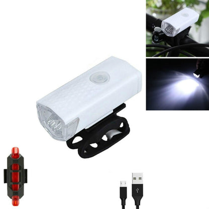 Phare de vélo USB rechargeable pour équipement de cyclisme, Lampe 2255 (blanc), Lampe 2255 + Feu arrière Ruby (blanc), Lampe 2255 + Feu arrière rouge 928 (blanc), Lampe 2255 + Feu arrière rouge 928 (noir)