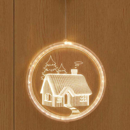 Christmas Decoration Light LED Holiday 3D Hanging Lamp