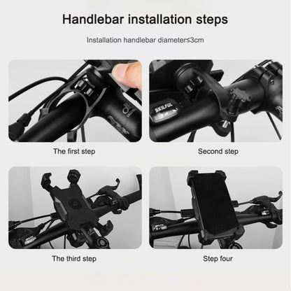Support de téléphone portable pour vélo électrique, rotatif à 360 degrés, support de téléphone à réglage quadridirectionnel pour moto, guidon, rétroviseirs