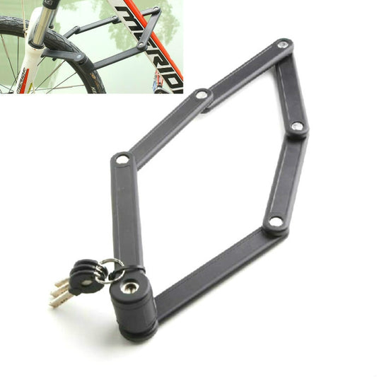 Antivol de vélo Tonyon Universal Anti-Hydraulique Ciseaux Serrure de Vélo Pliante à Quatre Sections pour VTT, Antivol de VTT Pliant Tonyon (Noir)