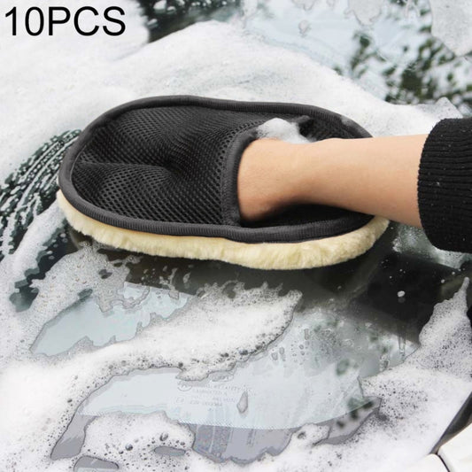 10 gants de nettoyage de voiture en polaire, outil de beauté et de polissage pour voiture, 10 gants de lavage