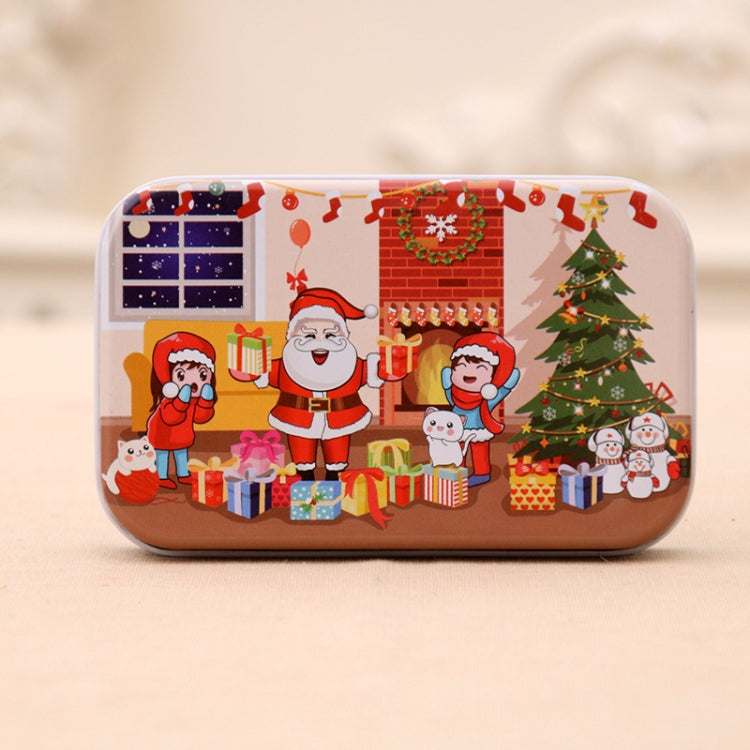 4 PCS Christmas Wooden DIY Gift Children Handmade Santa Claus Puzzle Toy, Snow, Fireplace, Bedside, Classroom